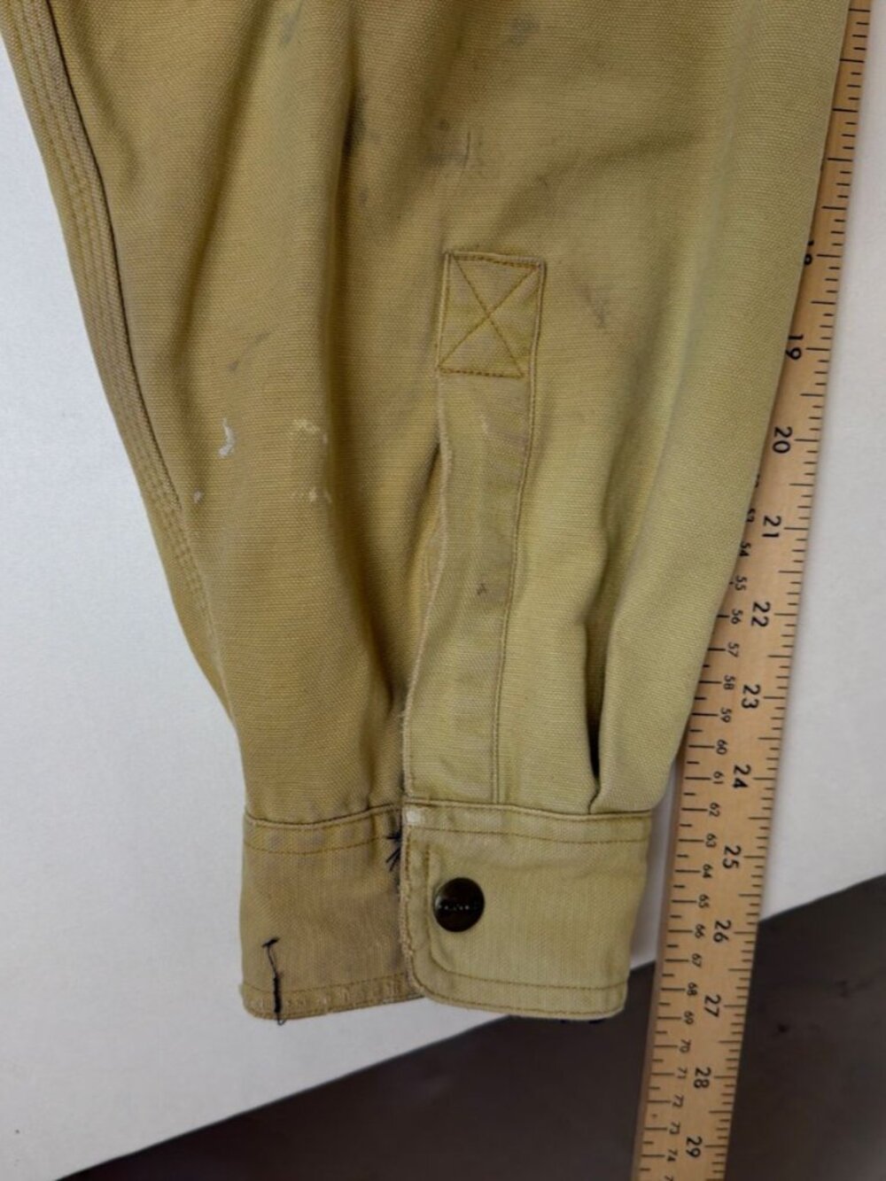 Carhartt Men XL Tall Sandstone Canvas Plaid Lined Shirt Jacket Tan S96SRW - Picture 11 of 11